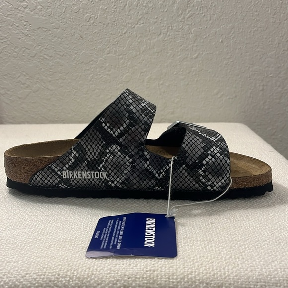 BIRKENSTOCK Arizona slide sandals leather snake print size eur 37 L6 - Picture 8 of 11